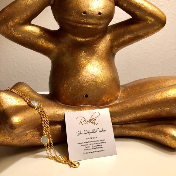 Rivka Friedman Bracelet w/Blue Quartzite Stones - Picture 6 of 6